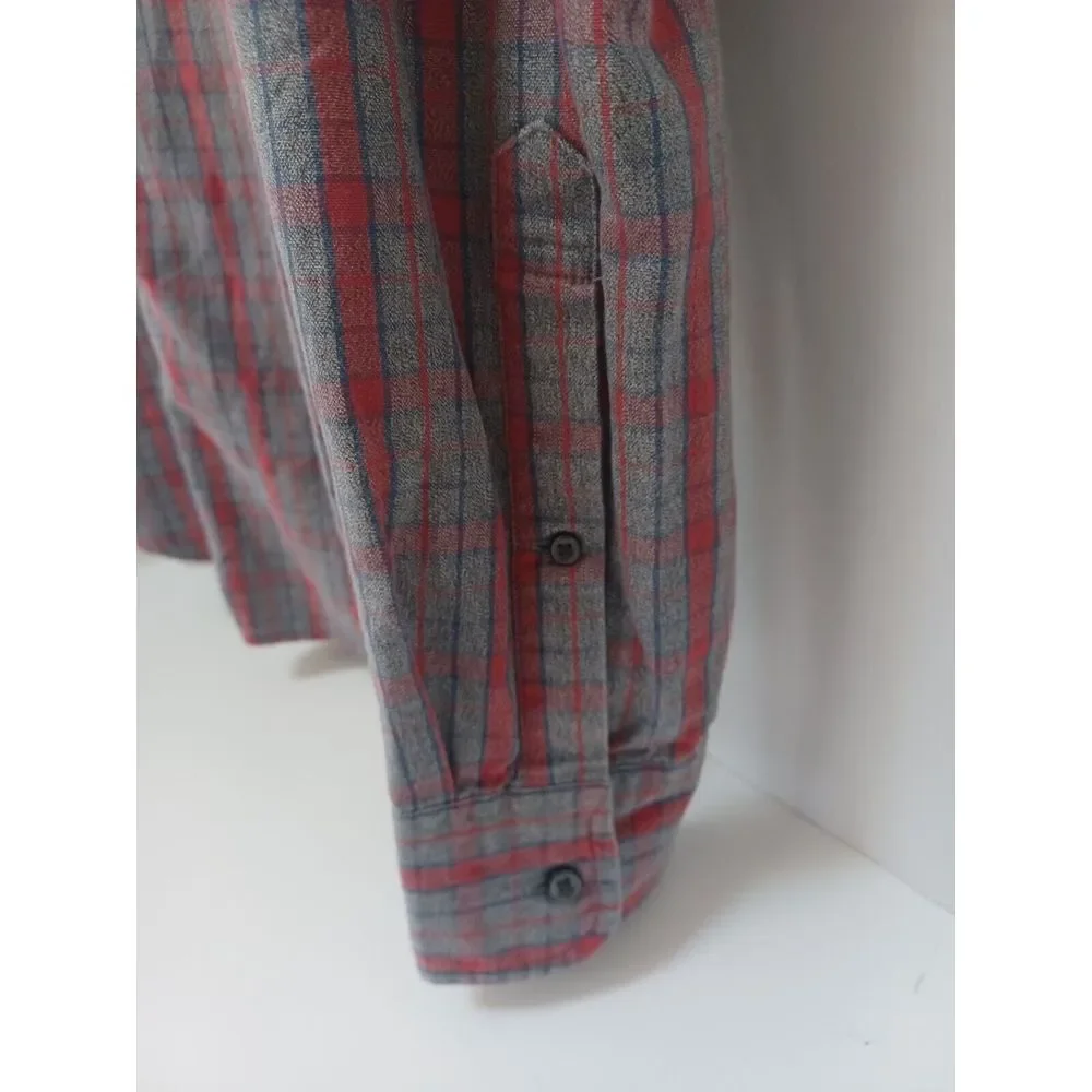 J. CREW Plaid‎ Button Down Mens Large